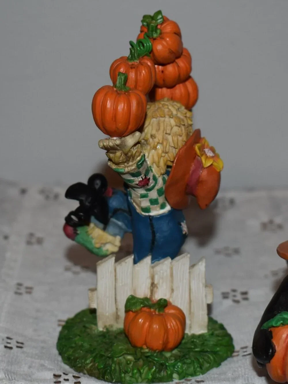 Vintage Papel Giftware Harvest Fall Halloween Collectable Figurine Lot Set of 3